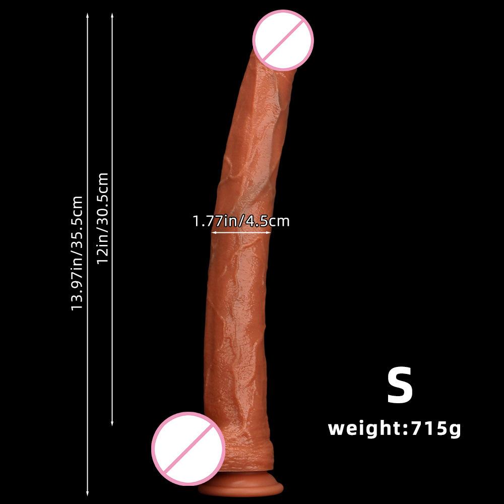 Super Large and Ultra Long Silicone Simulated Dildo Female Masturbator Penetrates Deep Into The Anus with A Large Anal Plug