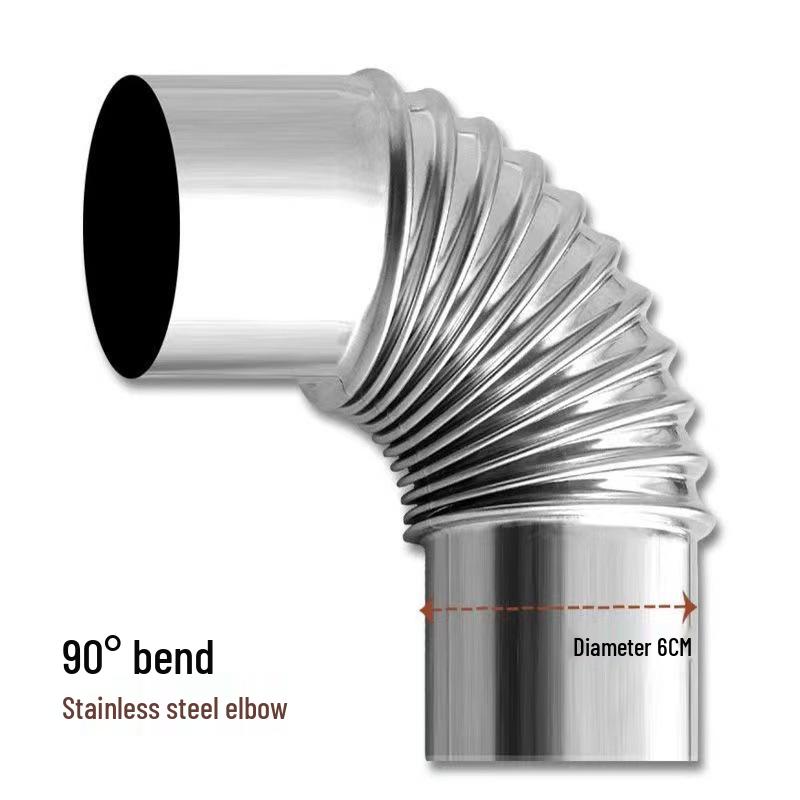 Heat-Resistant Outdoor Tent Stove Chimney Kit with Spark Arrester & Storage Bag