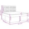 Box Spring Bed with Mattress Light Grey 180 x 200 cm Fabric