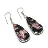 Natural Rhodonite Gemstone Handmade 925 Sterling Silver Jewelry Earring 1.85" S9r86