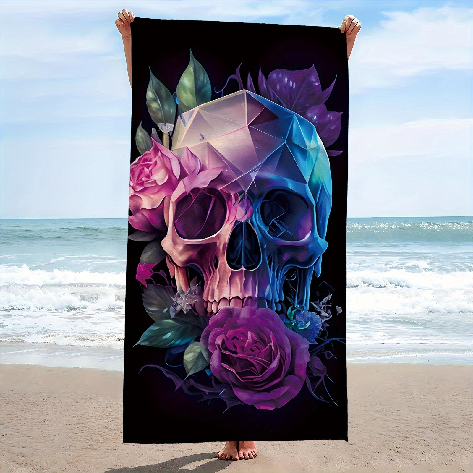 

Geometric Skull Bath Towel - Vibrant Design, Soft Absorbent, Perfect for Summer Fun, Adds Artistic Style to Your Bath Time 50x100cm