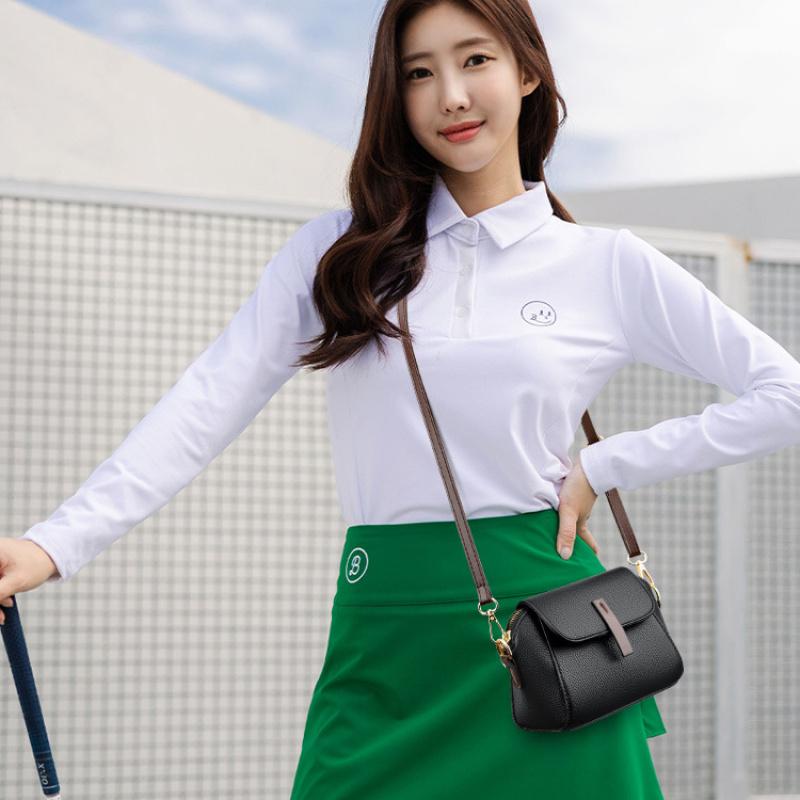 Modna Torba Crossbody Damska Mini Kopertówka z Klapką Damski Portfel PU na Co Dzień Torby na Ramię w Jednolitym Kolorze dla Dojeżdżających
