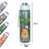 1-10PCS Capybara Cartoon Water Bottle with Straw for  Gift Lightweight Dishwasher Round Reusable Whimsical Design