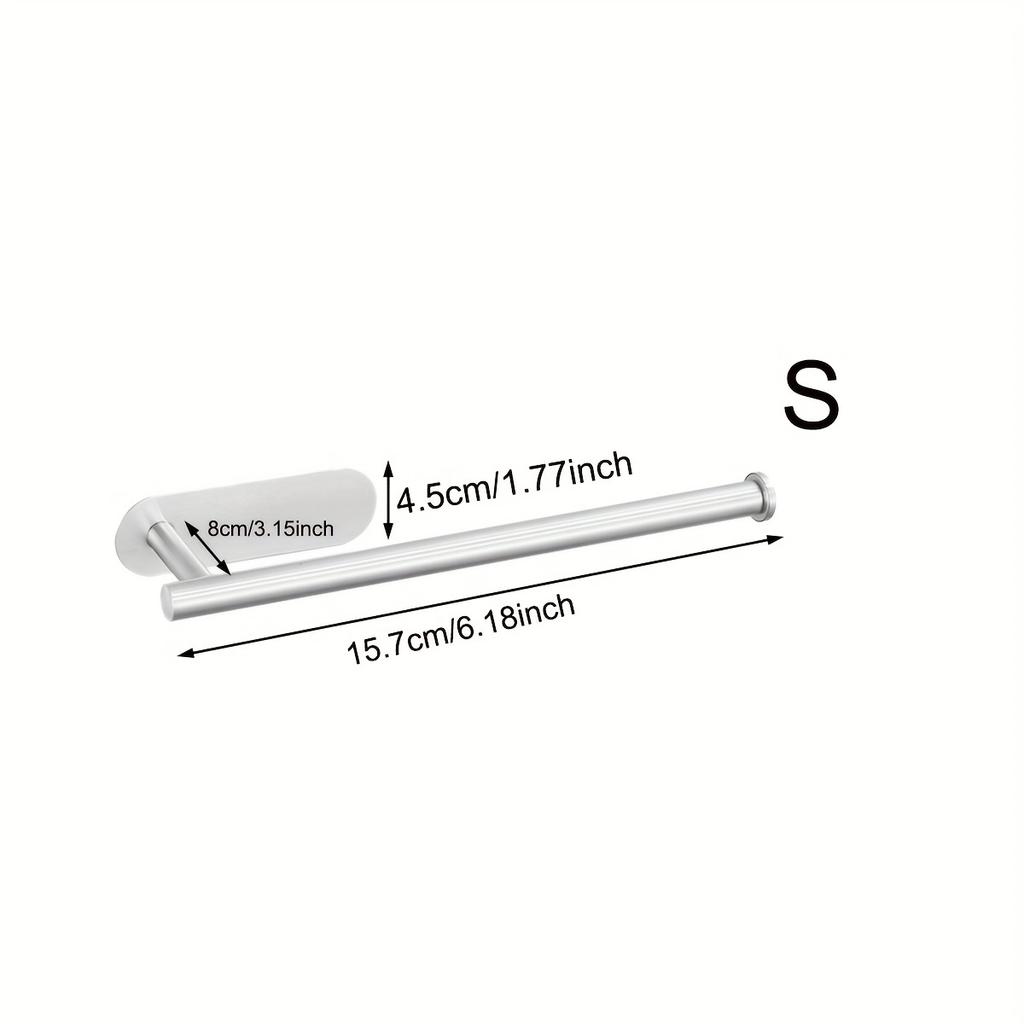 1pc-Stainless Steel Paper Towel Holder No Punch Wall Mount Paper Roll Shelving Toilet Home Bathroom Kitchen Organizer