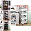 Minimalistyczny Plastikowy 4-poziomowy Wąski Wózek do Przechowywania do Organizacji Łazienki, Kuchni i Szafy