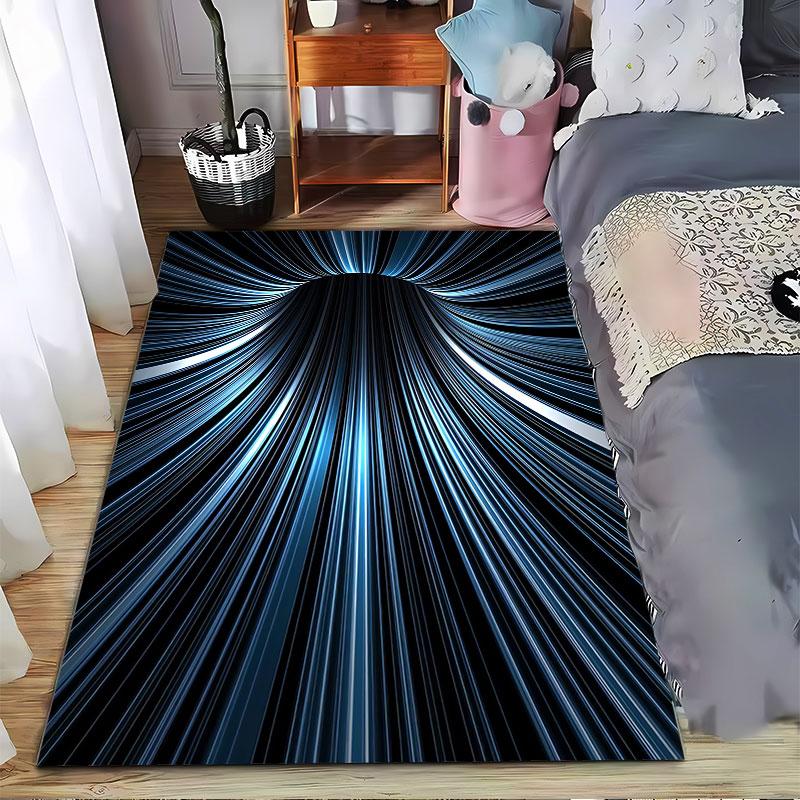 Futuristic Blue Light Pattern suitable as a non-slip mat for the living room or bedroom sofa