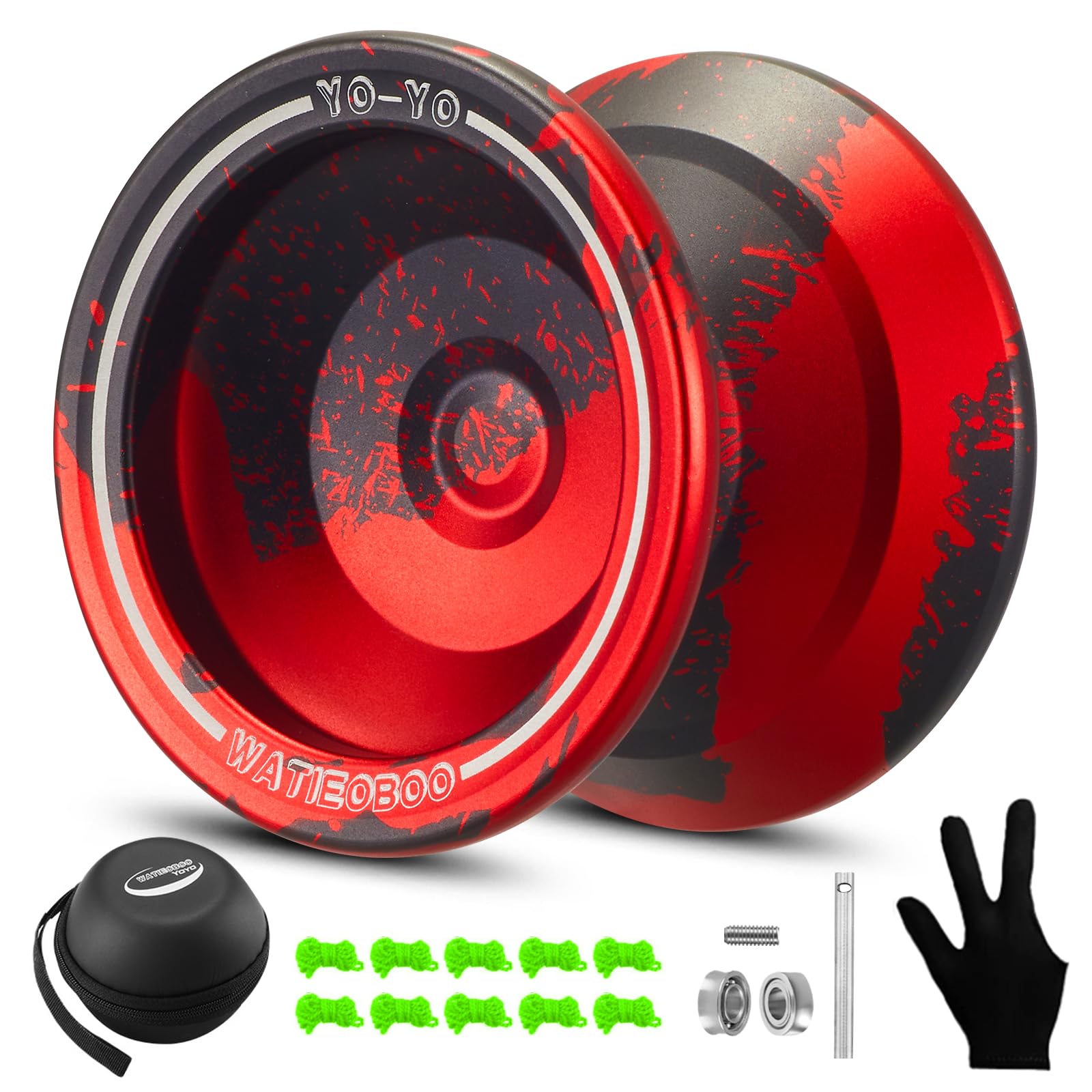 

WATIEOBOO Responsive Yo-Yo for Kids, Adults, Beginners, Professionals, and Advanced Players - Non-Responsive Metal Yo-Yo with Bearing Accessory + Remo