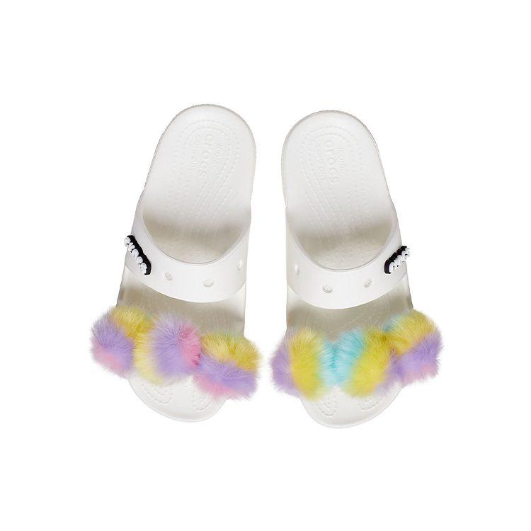 Crocs Classic Fur Sure 2 Straps Sandals 'White' 207405-100