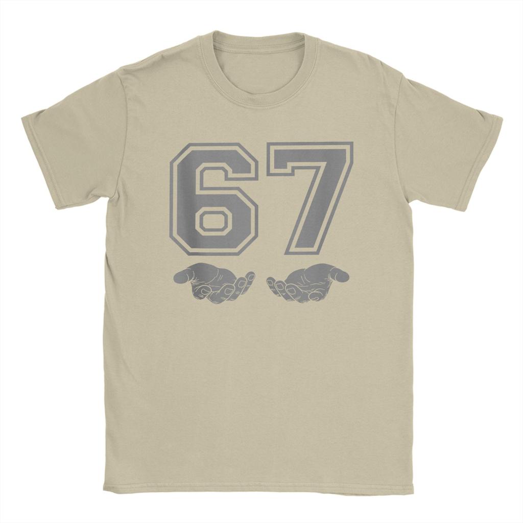 Unisexs Funny 67 Meme T Shirt  Cotton Clothing Novelty Short Sleeve Round Collar Tees Plus Size TShirt
