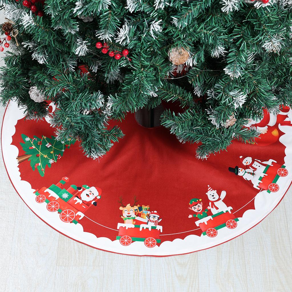 Christmas Tree Skirt Merry Christmas Decoration for Home 2026 Santa Claus Xmas Tree Foot Cover Decor Navidad Natal New Year 2026