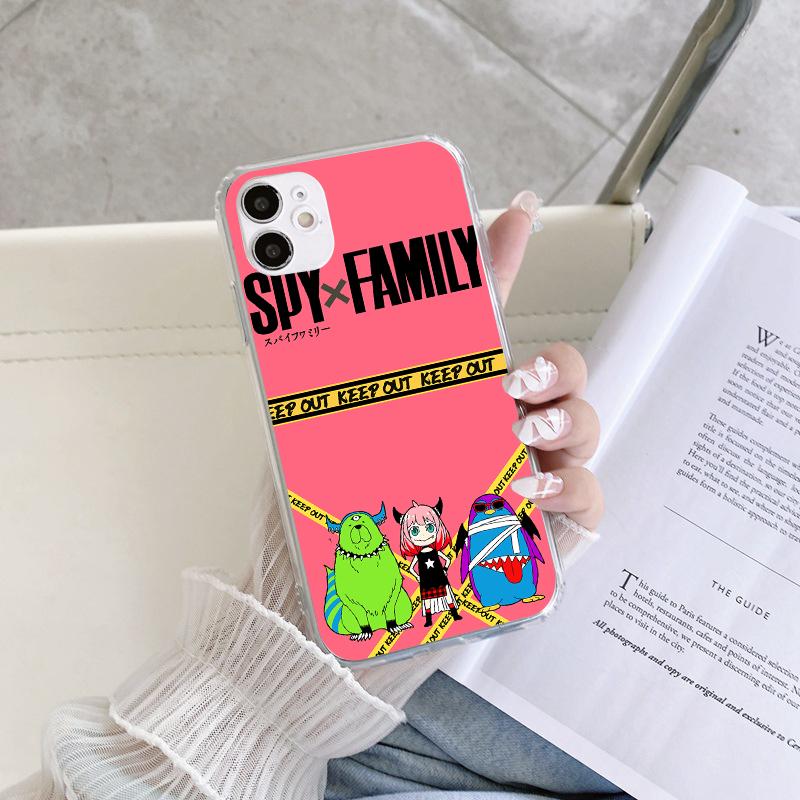 Lovely Cartoon Anime SPY×FAMILY Clear Phone Case For iPhone 14 12 13 Mini 11 Pro 8 7 6 6S Plus X XR XS Max SE 3 2022 2020 Cover