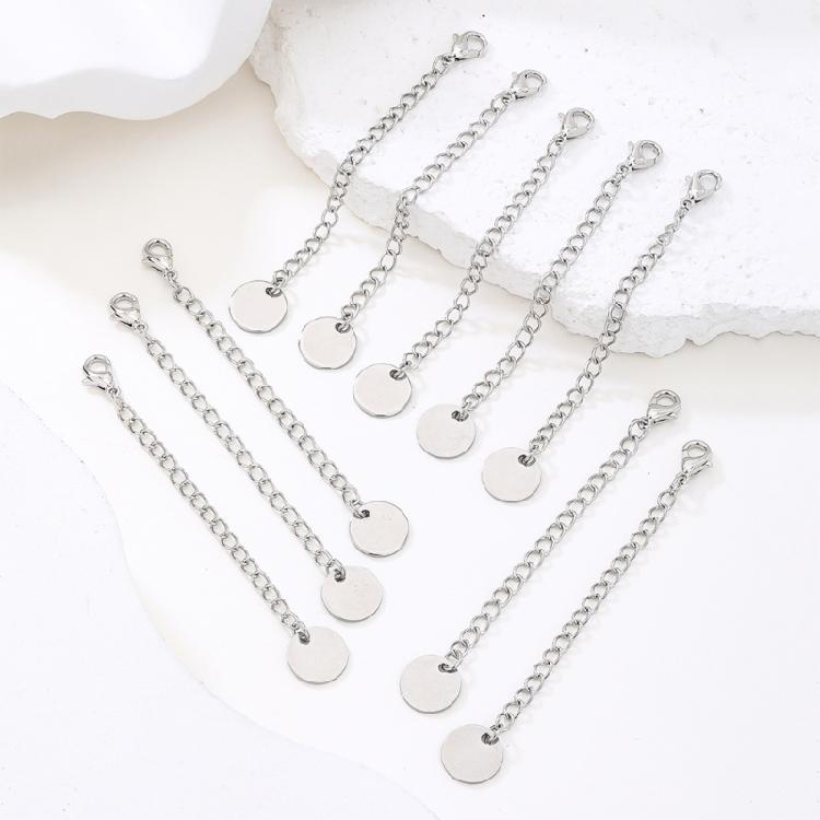 Confezione da 10 Estensori per Gioielli in Acciaio Inossidabile Tono Oro Chiusure a Collegamento Rapido per Collana Bracciale Regolabili