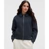 Wool Blend Collared Jacket True Navy