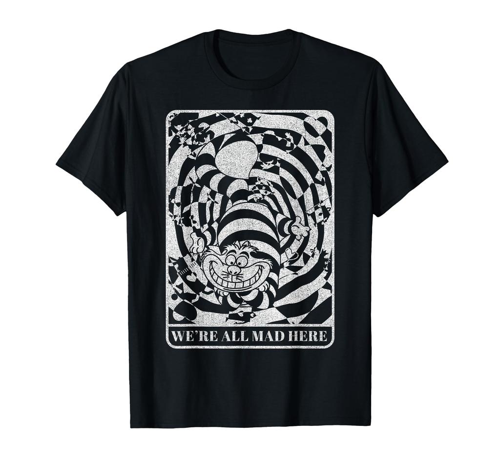 Disney Alice in Wonderland Cheshire Cat We're All Mad Here T-Shirt