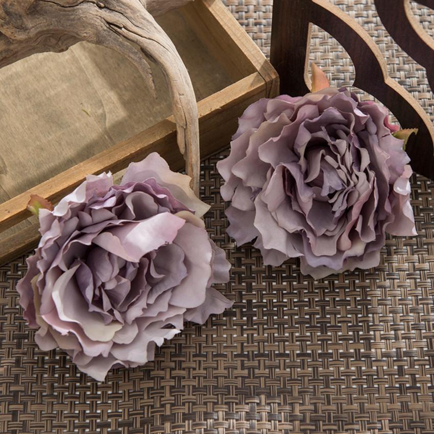

Искусственные цветы шелк масляная ткань пион Горячая распродажа Фестиваль Дом Сад на открытом воздухе Арка стена Свадьба свадебный букет Сделай сам Подарок коробка для конфет 50pcs фиолетовый