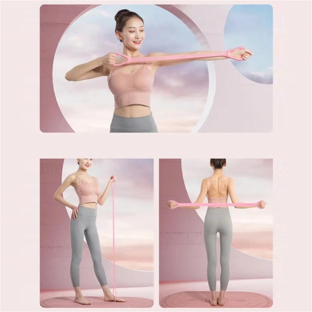 2026 New 8-character Puller Home Fitness Equipment Elastic Belt Yoga Auxiliary Female Open Shoulder Beauty Back Stretcher