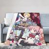 Funny Anime Puella Magi Madoka Magica Blanket Wool Vintage Breathable Throw Blankets for Bedspread Autumn/Winter