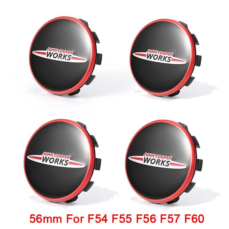 

54mm 56mm Car Wheel Center Hub Cap Rim Cover Decor For MINI Cooper S JCW R55 R56 R58 R59 R60 R61 F54 F55 F56 F57 F60 Countryman