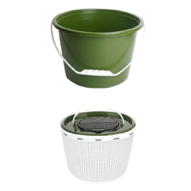 Angel-Eimer Angelköder-Eimer Wassereimer Doppelschichtig Lebendfisch-Eimer Atmungsaktive Netze Fischeimer Lebendfisch-Box