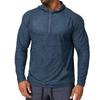 Mens Quick Dry Hooded Long Sleeve Fitness Running Outdoor Training Jacket