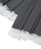 Grails Lace Layered Pleats Warp Skirt [Gray]