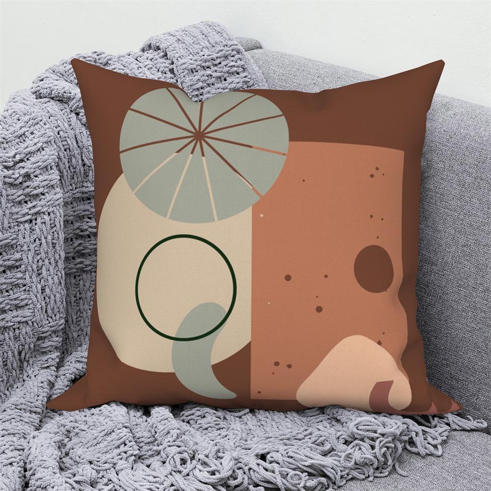 Home Sofa Office Cushion Pillowcase Wholesale  Nordic Style Abstract Plant Floral
