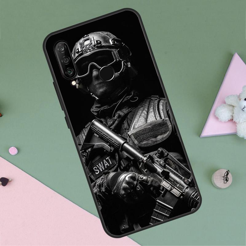 Police SWAT FBI For Huawei P20 P40 Lite P60 P30 Pro Nova 5T 9 10 SE 12s 12i 11i Y90 Y70 Y60 Y61 Y72 Y91 Case