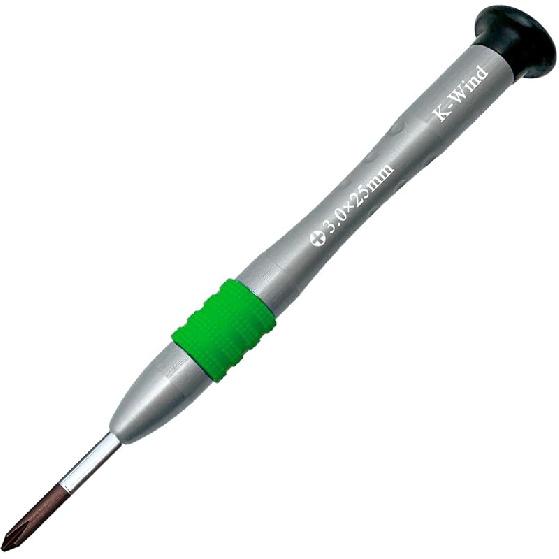 Precision Phillips Screwdriver 1.2mm for Glasses, Laptop, Watch, Small Phillips Screwdriver for Cross Recess Screw, Anti-slip Grip, Magnetic Tip, #0/3.0mm