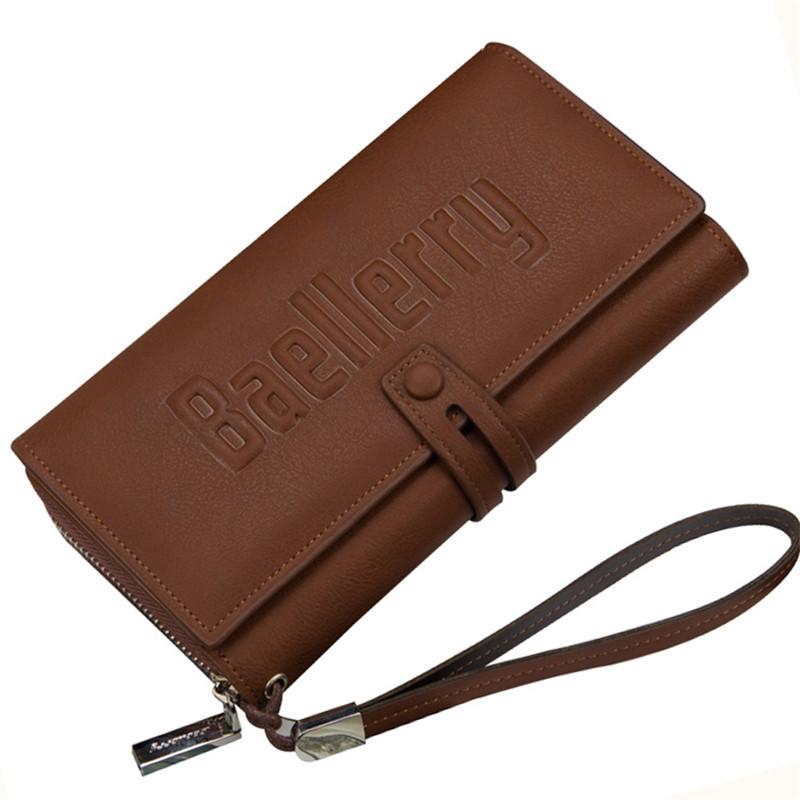 Baellerry Herren Handtaschen Vintage Business Telefon Taschen Leder Mode Karte Halter Geldbörsen
