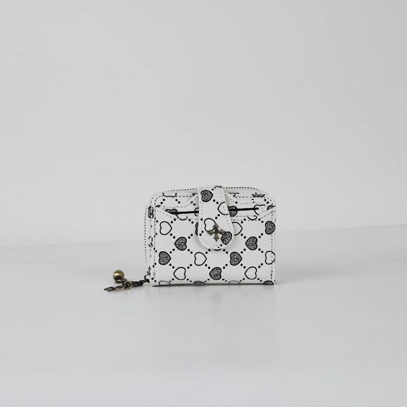 Women's short European and American fashi buckle wallet zipper coin purse