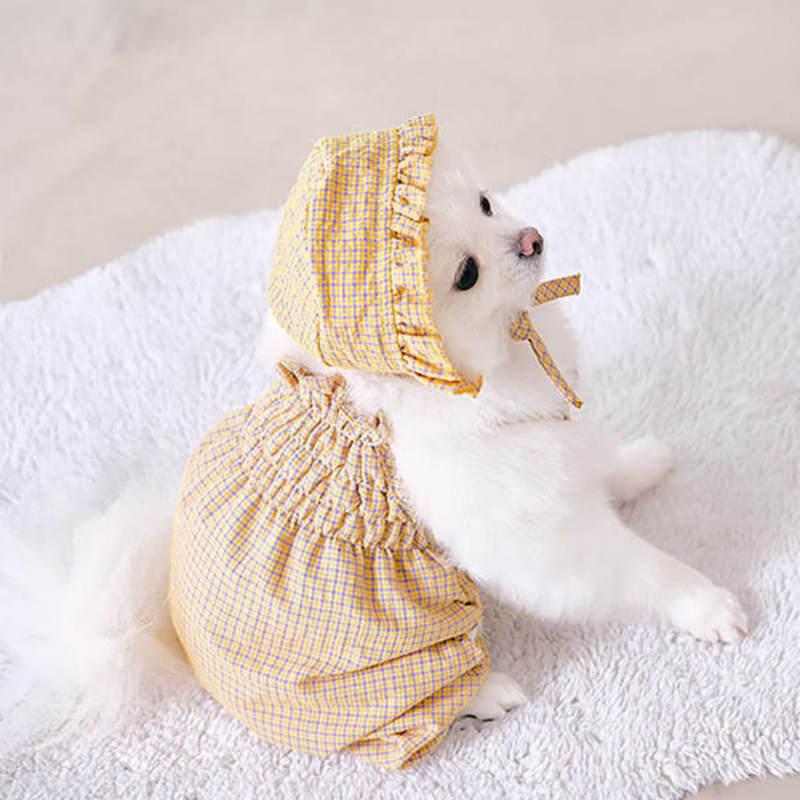 [Pet] Check Bonnet (M)