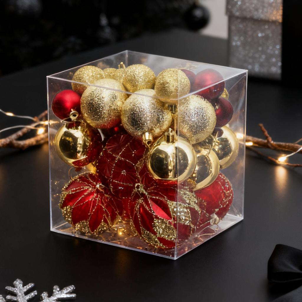 Weihnachtsdekoration Kugeln Bunt Bruchsicher Feiertags-Requisiten Anhänger Bruchsichere Weihnachtsbaumkugeln Dekorationen Für