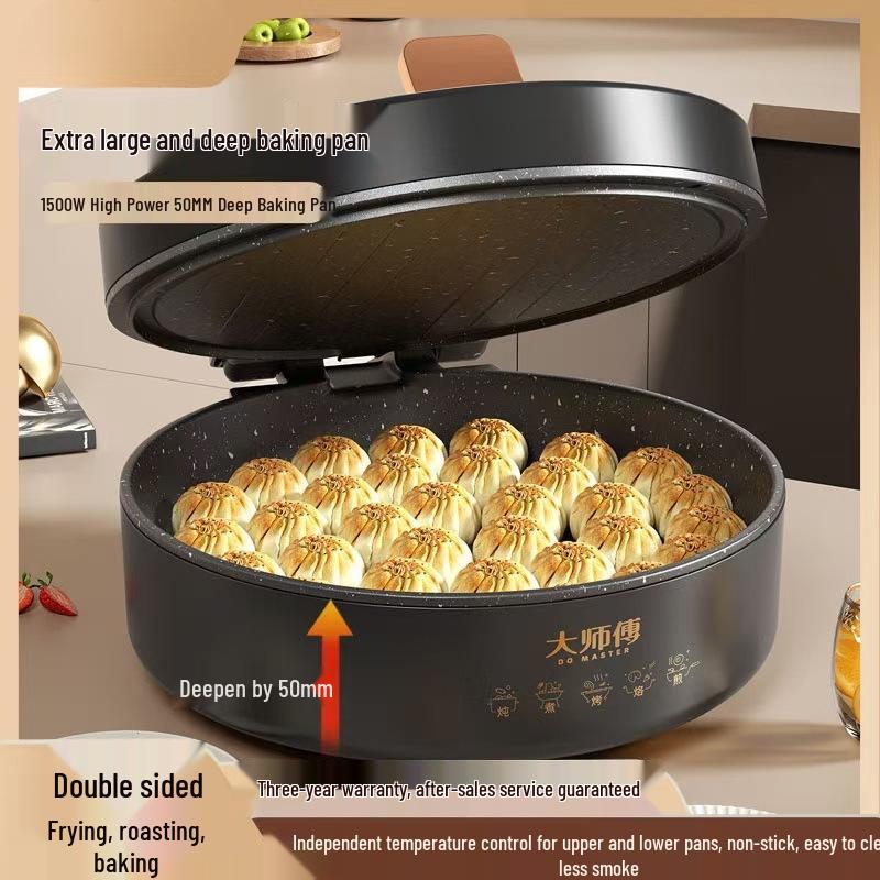 Dual-Sided Electric Griddle and Hot Pot: Multi-functional Pancake Maker, Baking Pan, and Grill