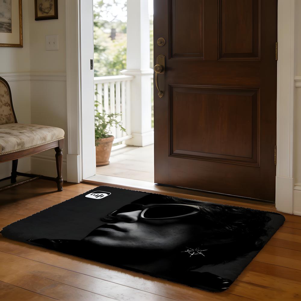 OOg Buda Russia Rapper Floor Mat Soft Flannel Absorbent Mat Non-Slip Rug Home Bedroom Bathroom