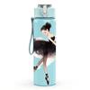 1PC Black Dress Ballerina Dancer Print 750ml Color Plastic Sports Water Bottle Leakproof Flip Straw Lid Suitable for Sports Office Home Use