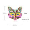 Vintage-Style Retro Cat Mask Brooch: Fashionable Corsage Pin for Women