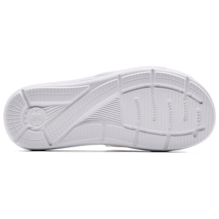 Under Armour Ignite 6 Graphic Footbed Slide White Blitz Red Women Sneakers 3023767-108