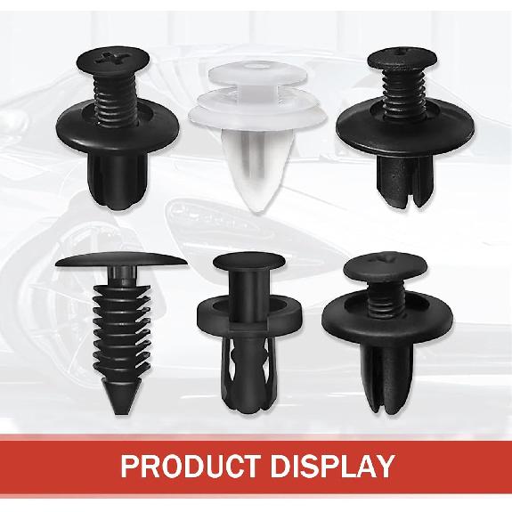 100 PCS Car Bumper Retainer Clips, Plastic Rivets Fasteners Kit with Removal Tool, Push Retainer Screws Rivets, Universal Auto Fastener Kit, for Set