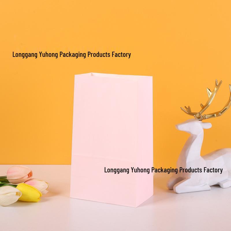 Handle-Free Colored Candy Kraft Paper Bags for Children's Gifts & Snack Storage