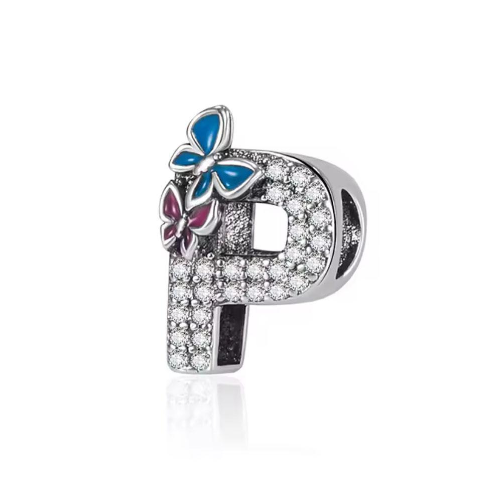Charms Lettres Papillon Amour Perles Cuivre Convient Bracelet Fin Fabrication Bijoux DIY