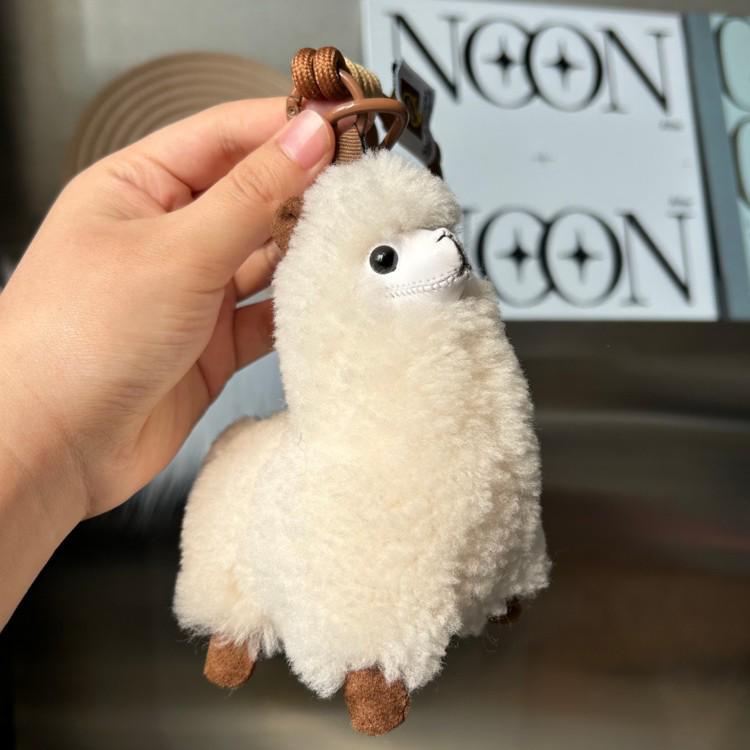Alpaca Wool Keychain: Plush Doll Bag Charm & Hanging Ornament Gift