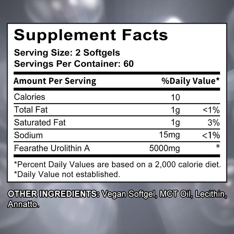 Supplément pour l'urolithiase 5000 mg - Énergie Cellulaire, Force Musculaire 120 Capsules