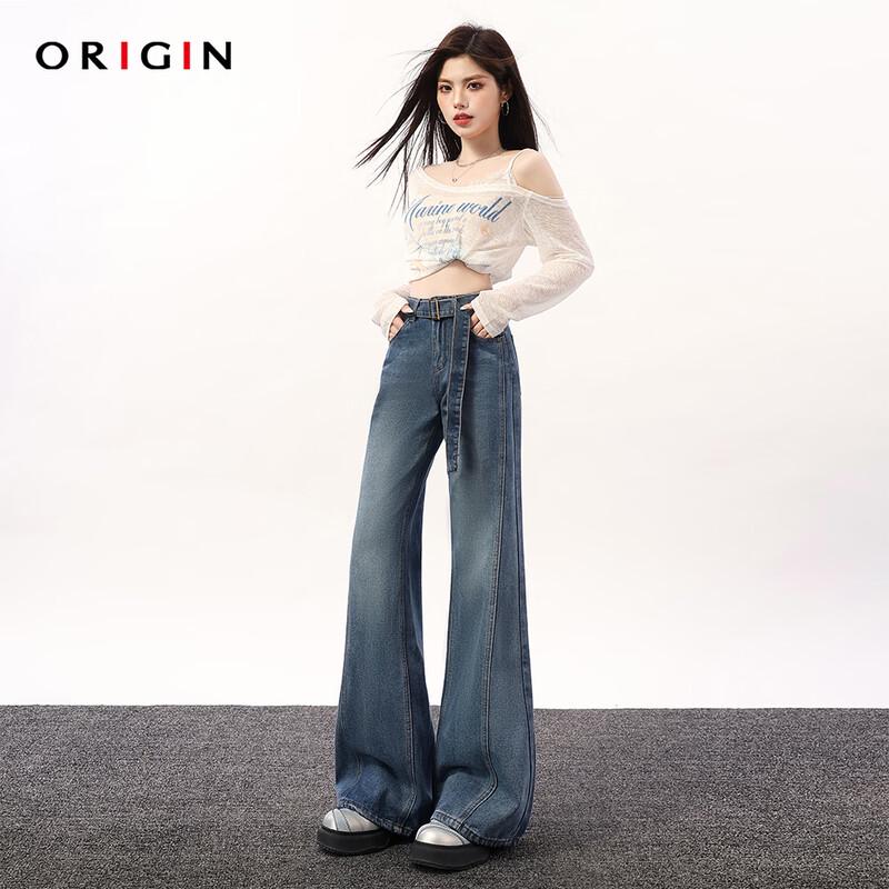 ORIGIN Women s Retro Flared Wide-Leg Jeans S