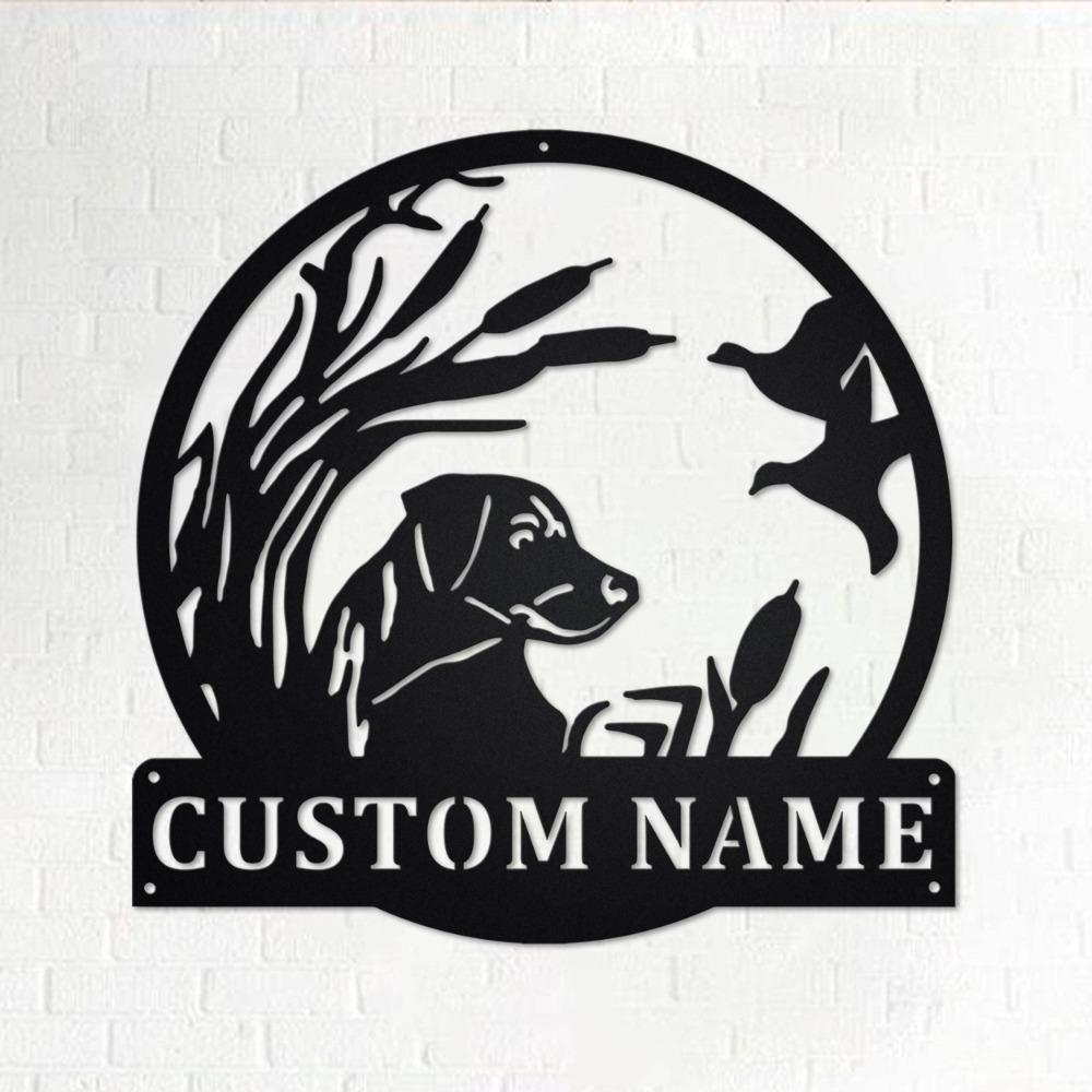 Custom Dog Family Name Metal Wall Art, Black Iron Matte Finish, Home Living Room Outdoor Patio Decor