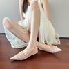 Spring and Summer New Low-heeled Temperament Small Single Shoes, Women Wear Thin-heeled Pointed Deep-mouth Single Shoes
