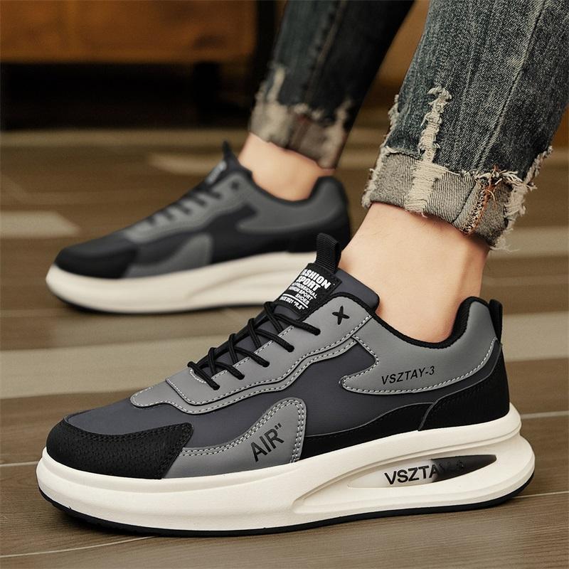 

Leather surface 2025 new casual sports shoes waterproof and non-slip trendy shoes dad running men s shoes labor insurance shoes winter work 39 зелений