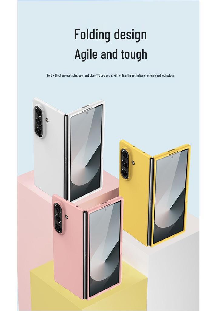 Samsung Z Fold7 Hülle: Matte Hautgefühl, Sturzsicher, Passt für Z Fold6/Z Fold5, Unisex-Design