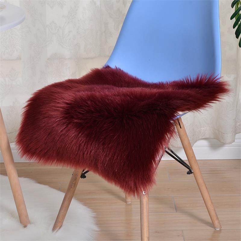 Australian Winter Faux Wool Plush Seat and Sofa Cushion, Chair Pad, and Bedroom Rug Floor Mat