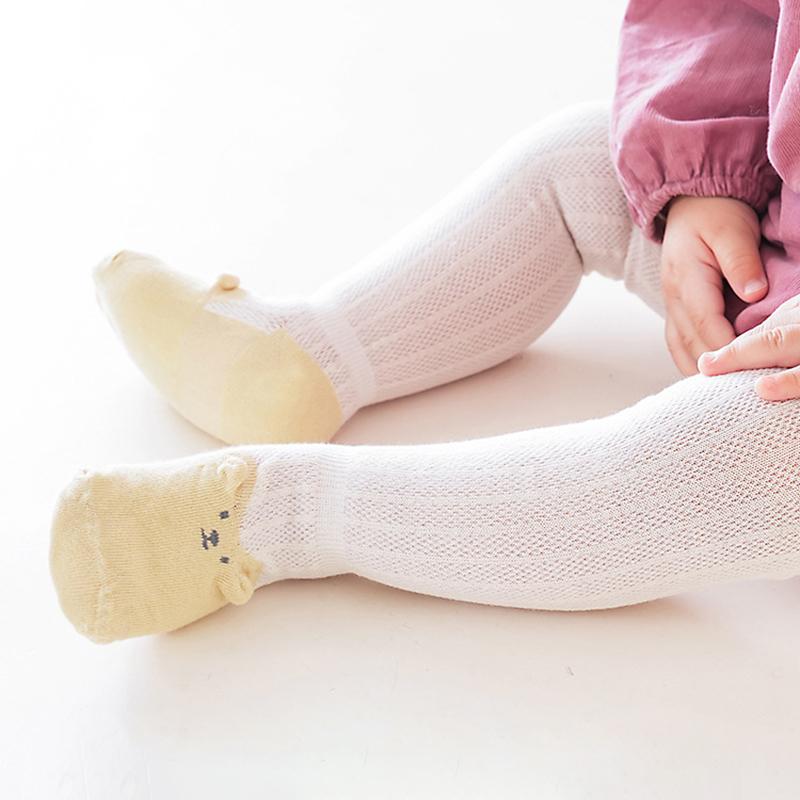 

Милые мультяшные детские летние длинные носки сетчатые дышащие для новорожденных мальчиков и девочек противомоскитные чулки 0-1 год детские тонкие носки выше колена fit 6-12 months