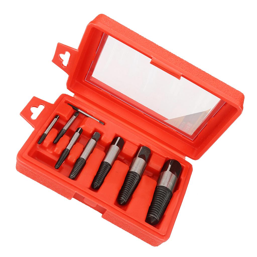 8Pcs Broken Screw Bolt Extractors Remover Damaged Screw Bolt Removing Tool